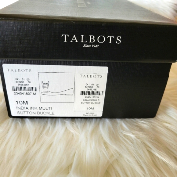 Talbots size 10 India Ink Multi Sutton Buckle - Picture 6 of 7